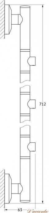 картинка Штанга трехпозиционная 71 см FBS Standard STA 078 от магазина D'accordo